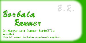 borbala rammer business card